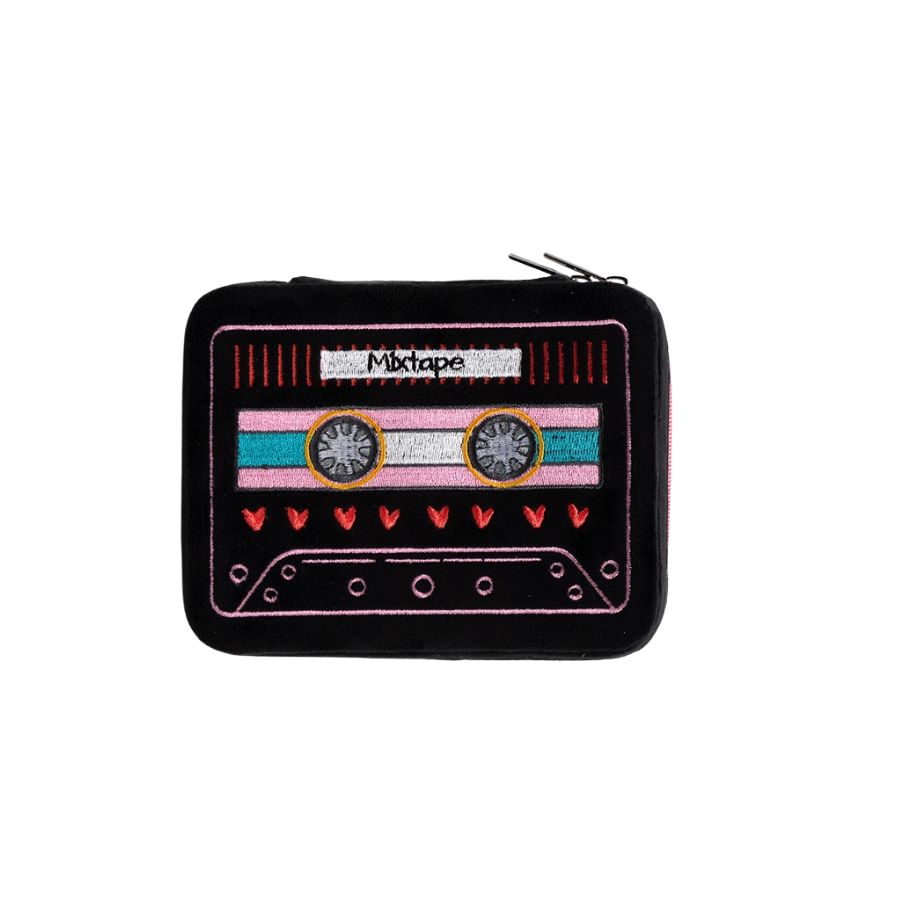 Mixtape velvet jewelry travel case