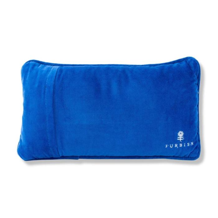 needlepoint blue pillow 