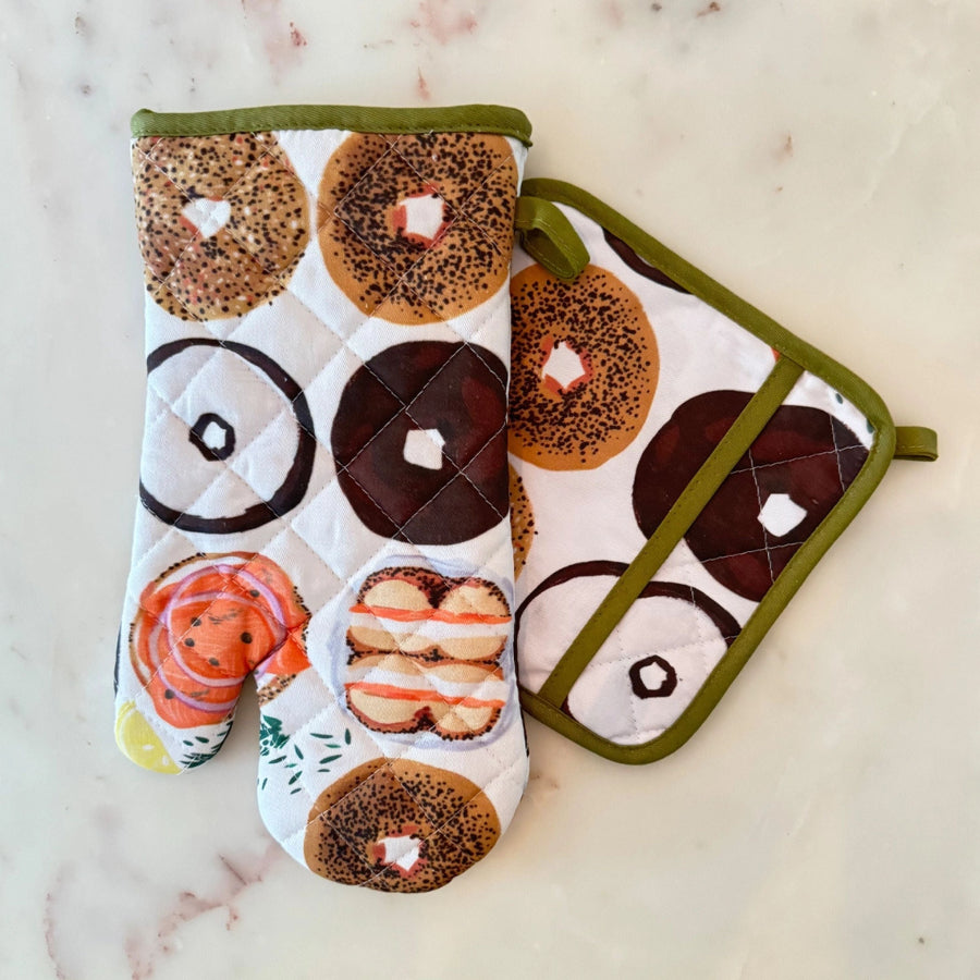 bagel oven mitt set 