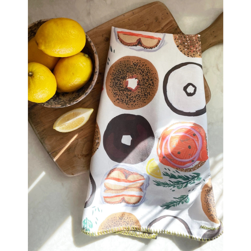 cute bagels towel gift