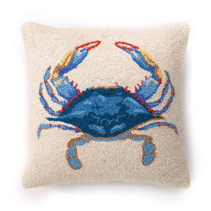 blue crab throw pillow