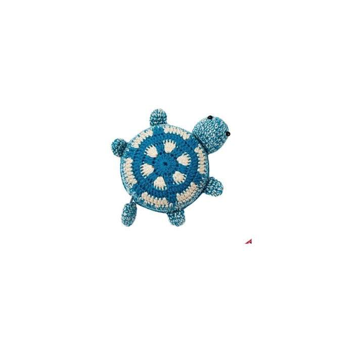 blue turtle crochet tape measure 