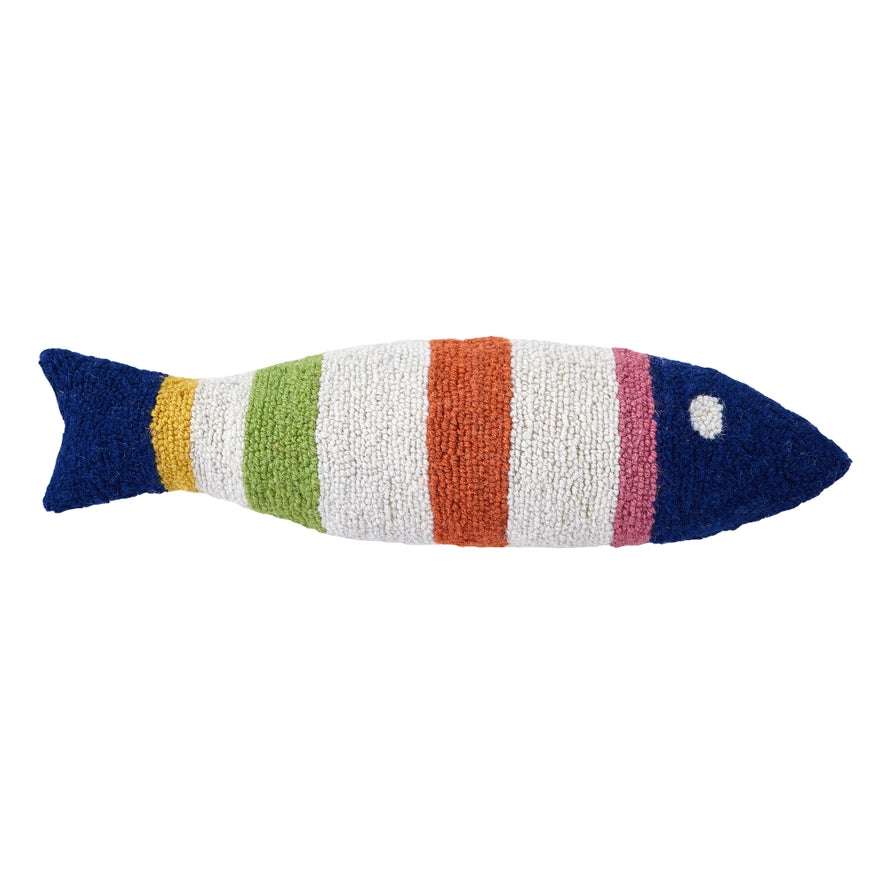 striped fish pillow