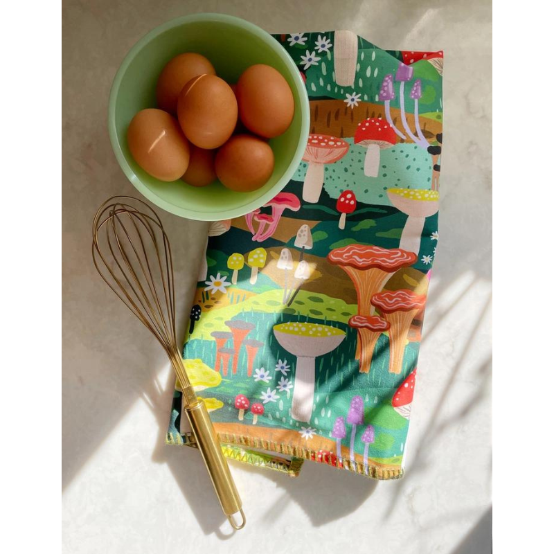 cute mushroom kitchen towel
