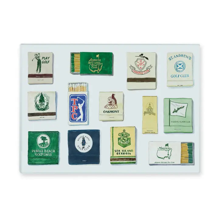 golf glass cutting board gift