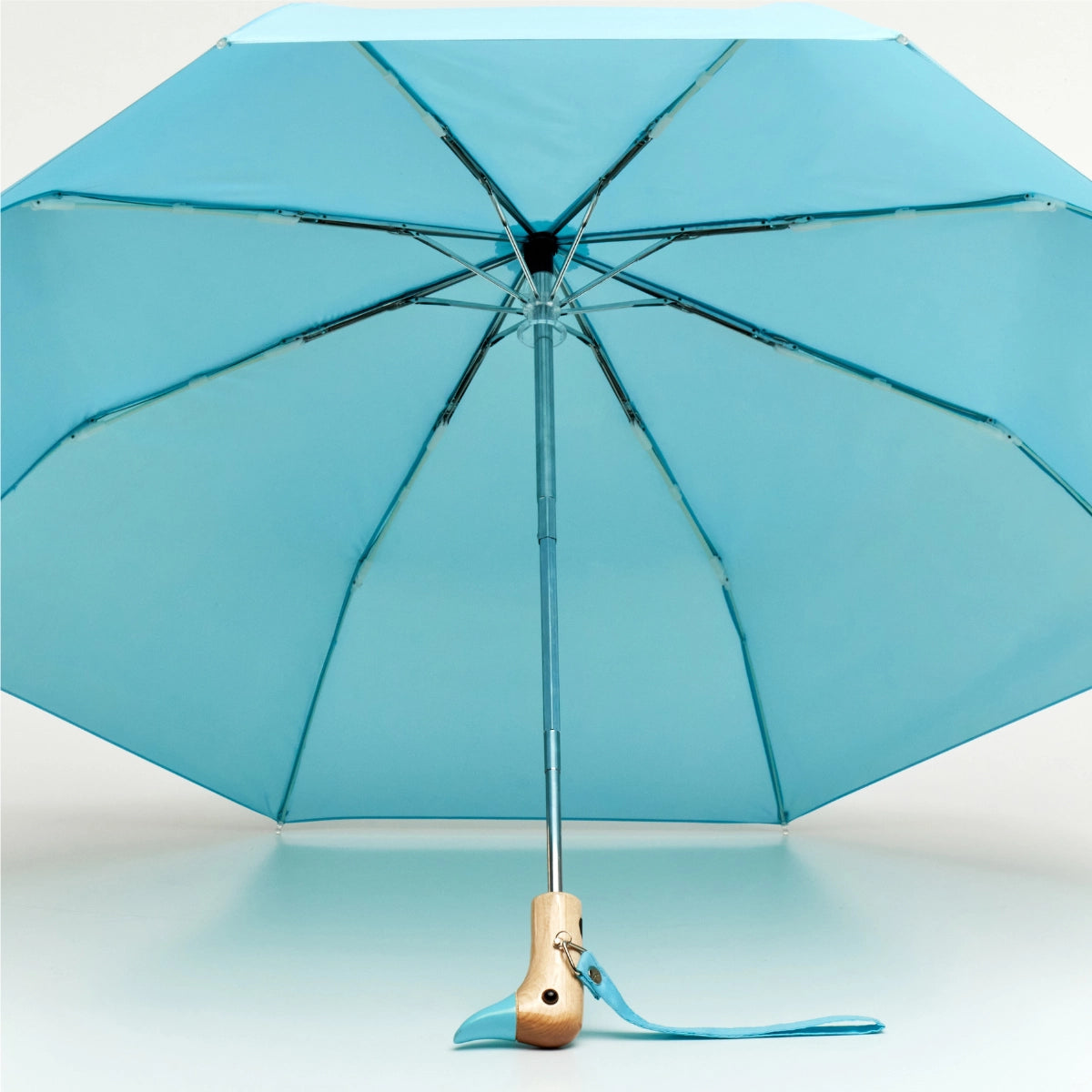 light blue duckhead umbrella open