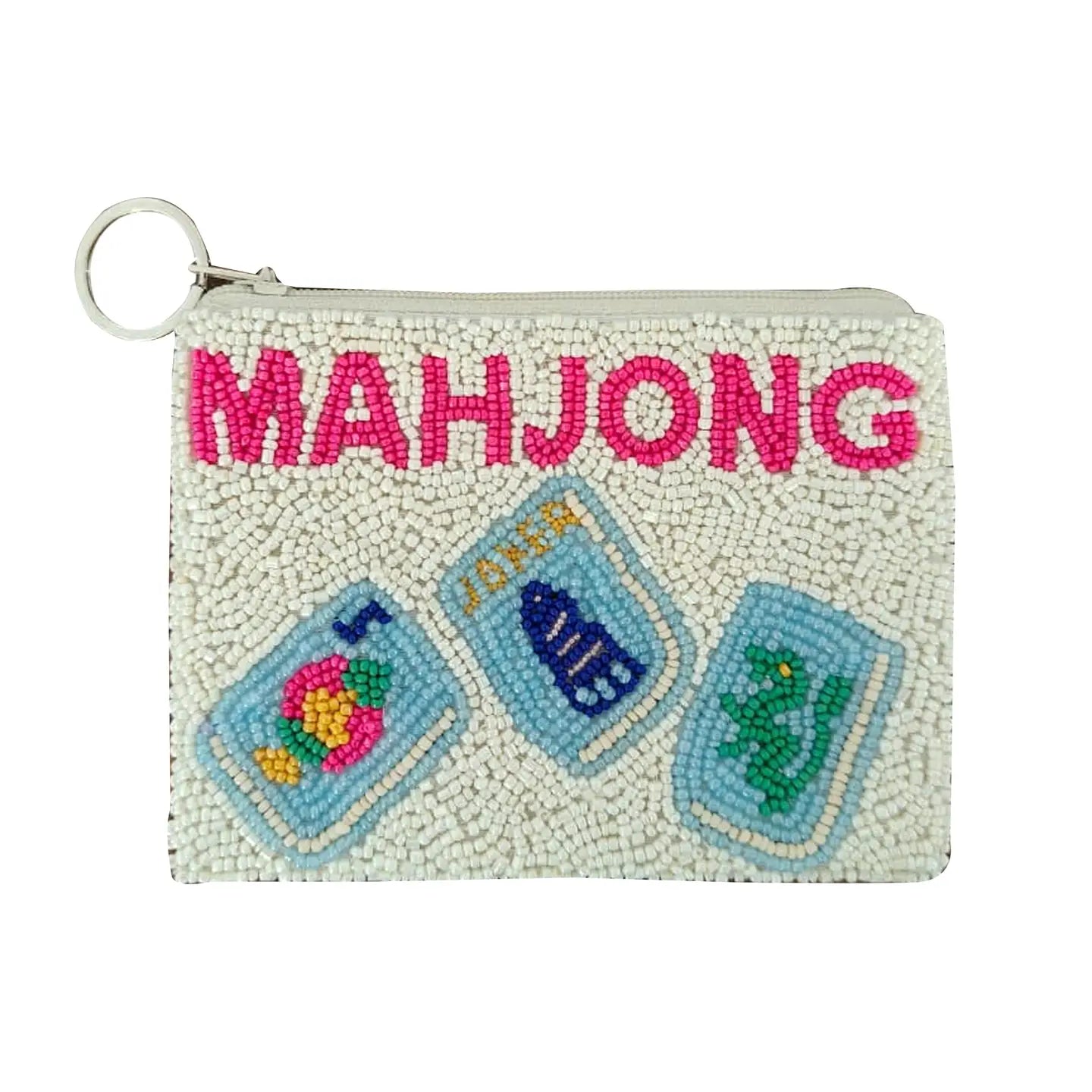 beaded mahjong purse