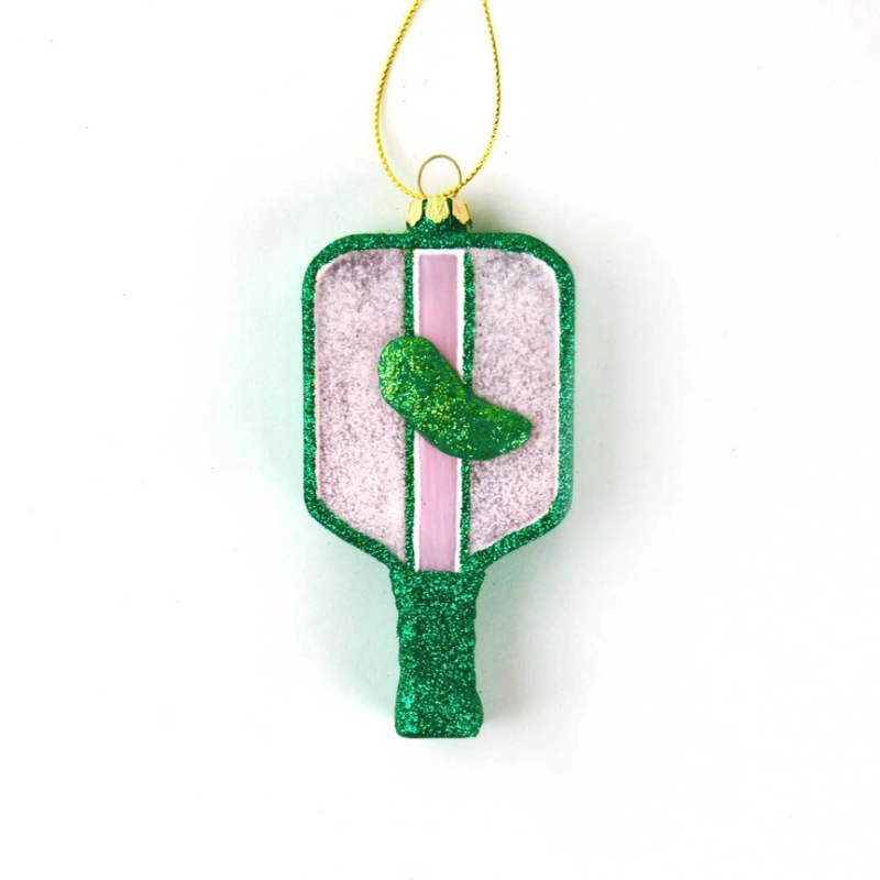 pickleball glass christmas ornament gift