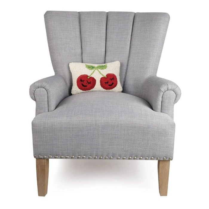 red cherries throw pillow 