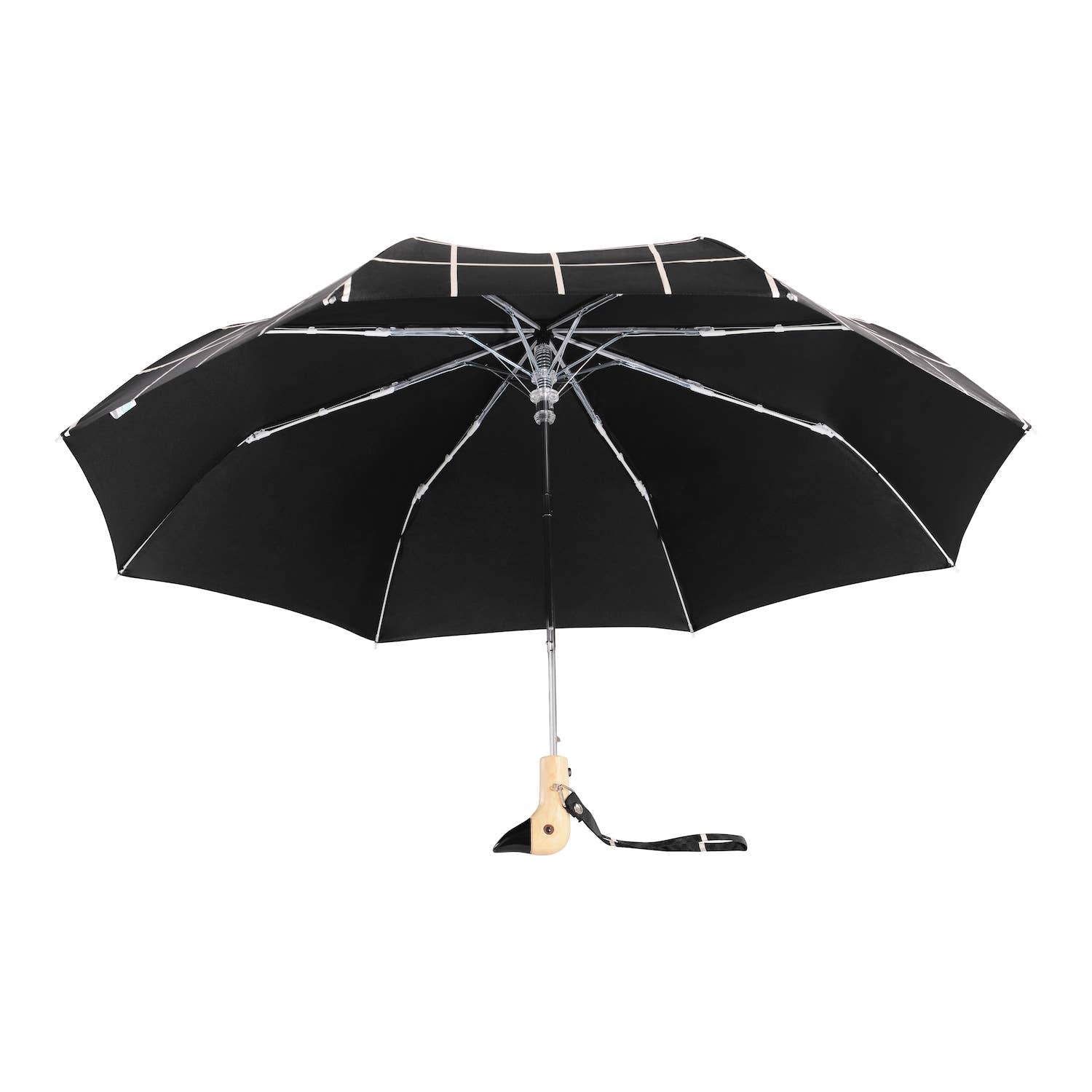 black and white duckhead umbrella side view