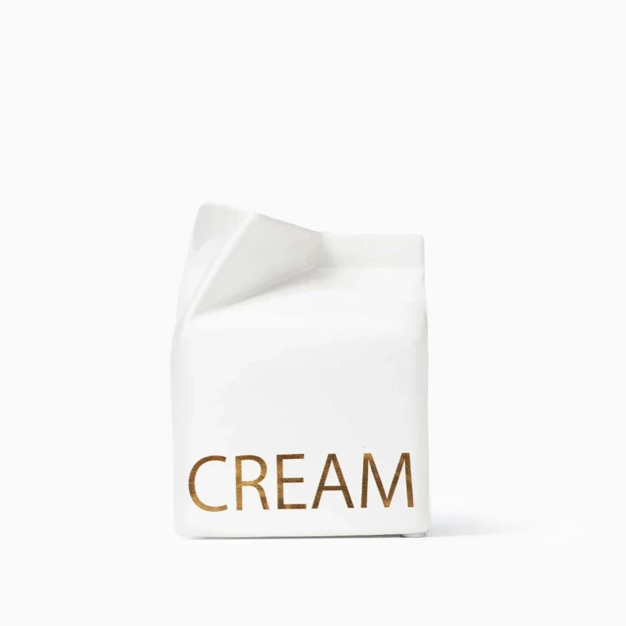 cream carton art vase