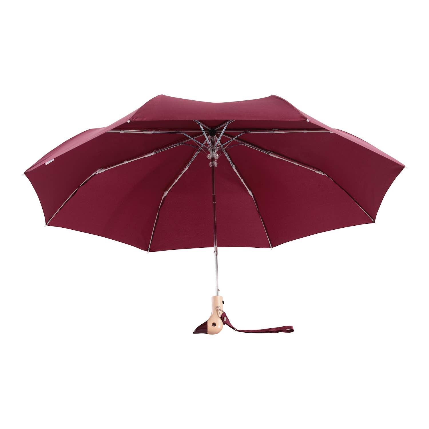cherry red duckhead umbrella side view