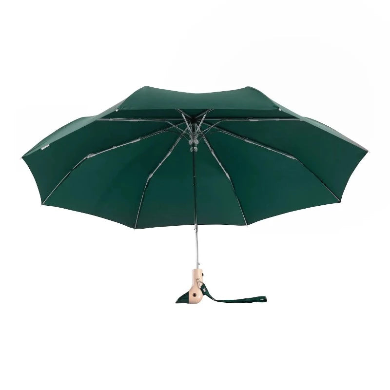 hunter green duck umbrella side view