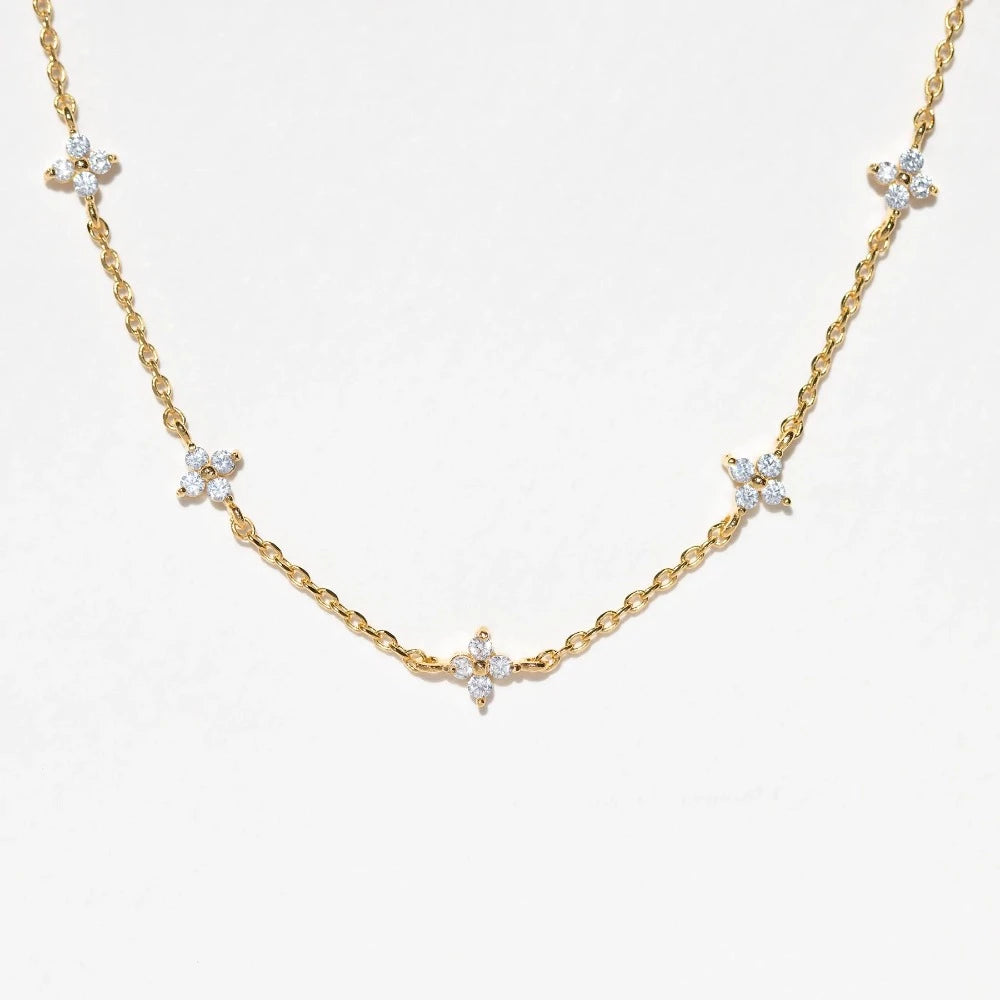 girls crew shimmer blossom necklace